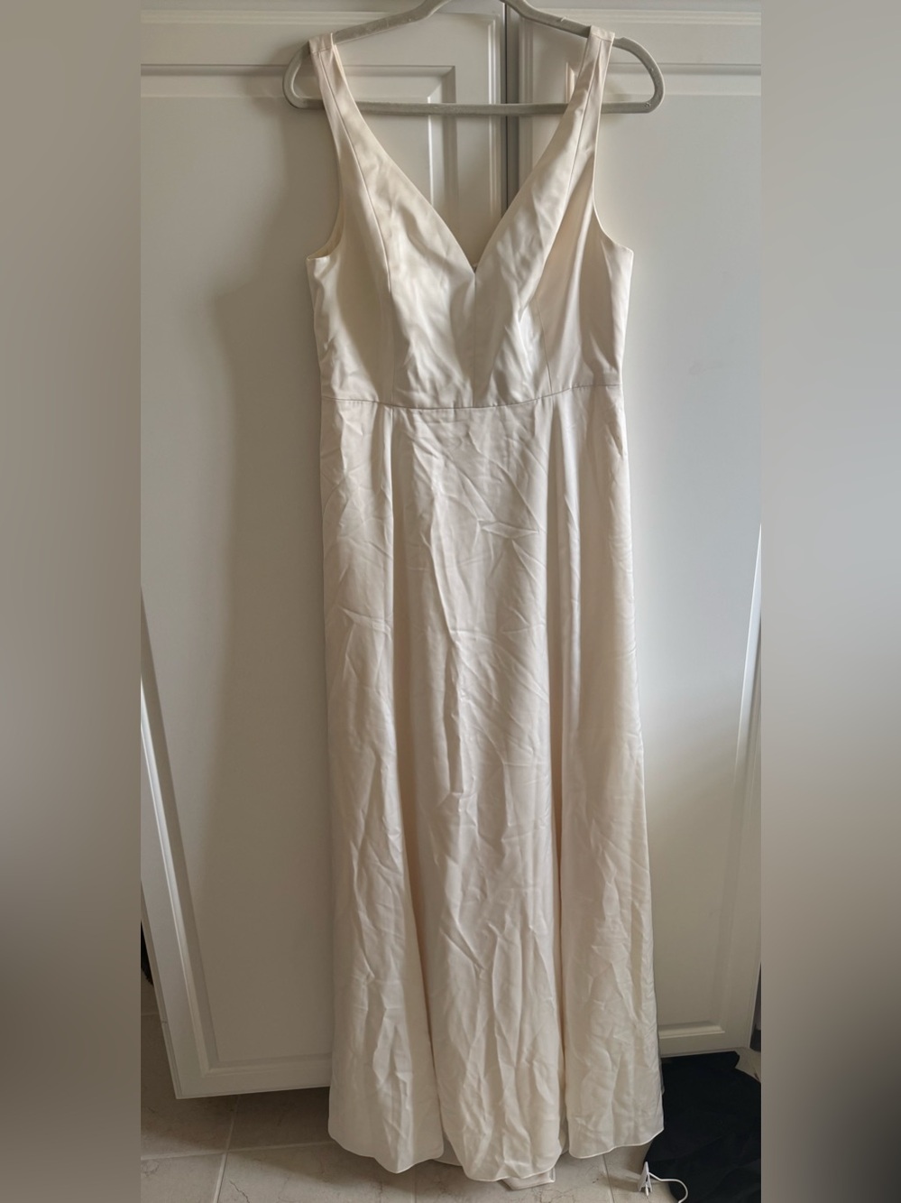 NWT J Crew formal Ivory V-Neck Maxi Dress